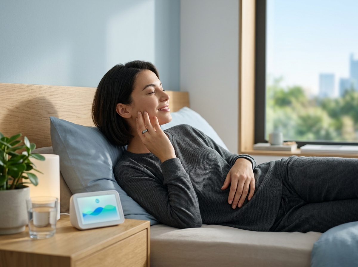 Infographic illustrating key 2025-2026 sleep science discoveries: sleep spindles and immunity, epigenetic testing, and heart rate variability